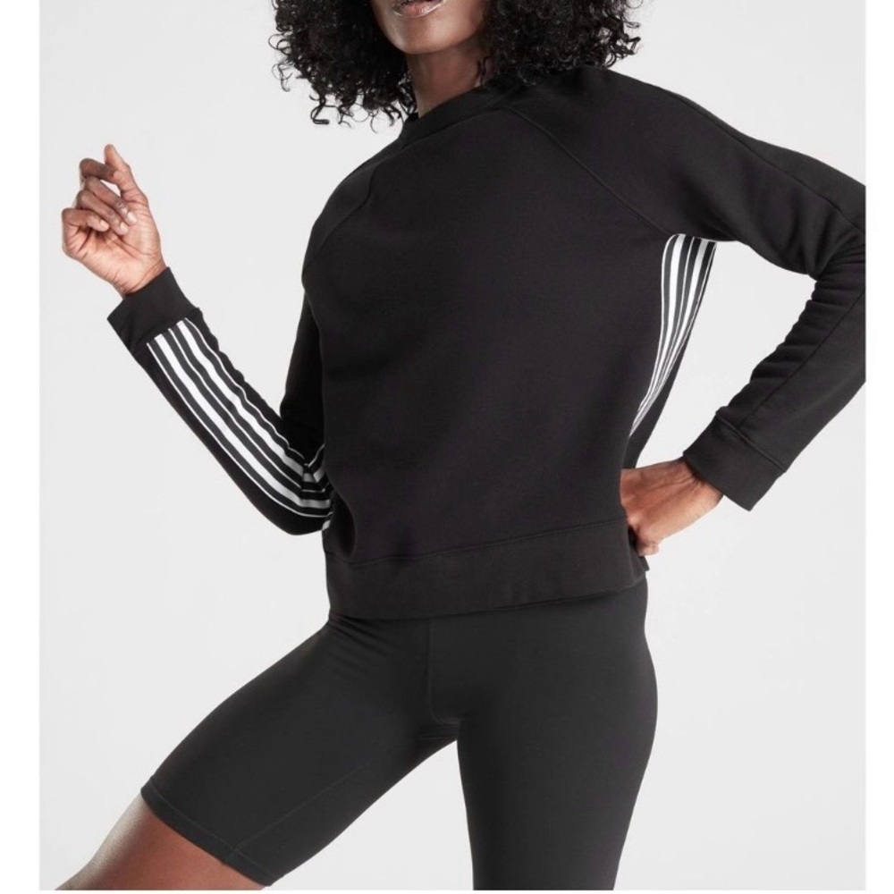 Athleta 24/7 Crewneck Striped Sweatshirt